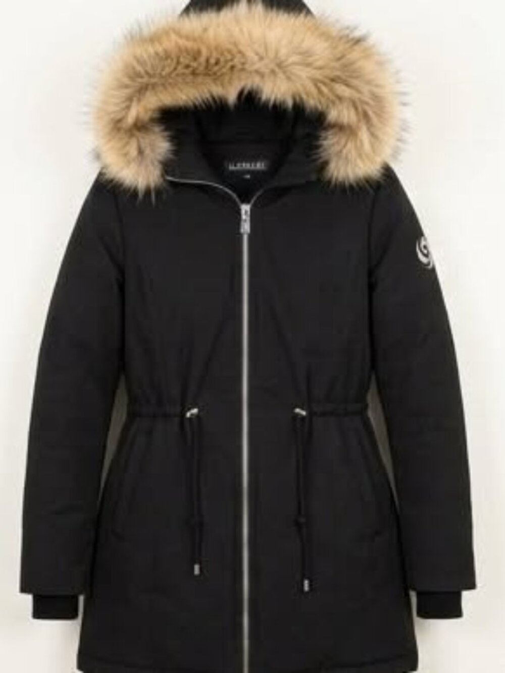Kaidasi by Arctic North Black Winter Parka Jacket with Fur Hood - Size Medium